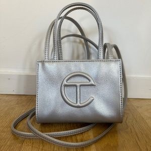 Telfar Silver Small Shopper